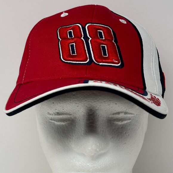 Dale Earnhardt Jr NASCAR Hat Baseball Cap National Guard Motorsports 6 Panel Red - Picture 2 of 9